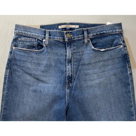Hudson Barbara High Rise Bootcut Raw Cuff Jeans w/ Outseam Slit. Women's 34, NWT - Picture 6 of 10